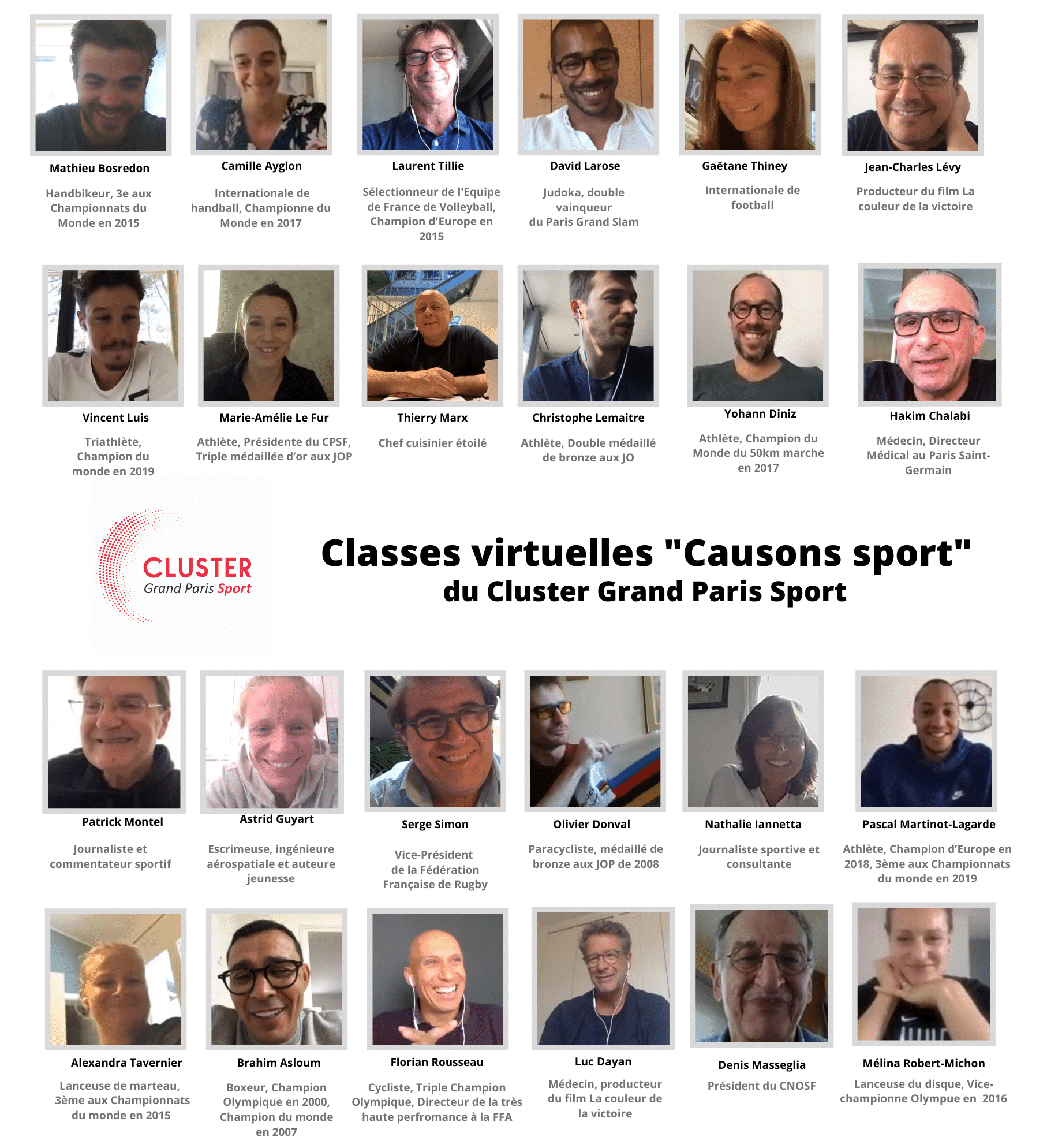 Classes virtuelles Cluster Grand Paris Sport 9